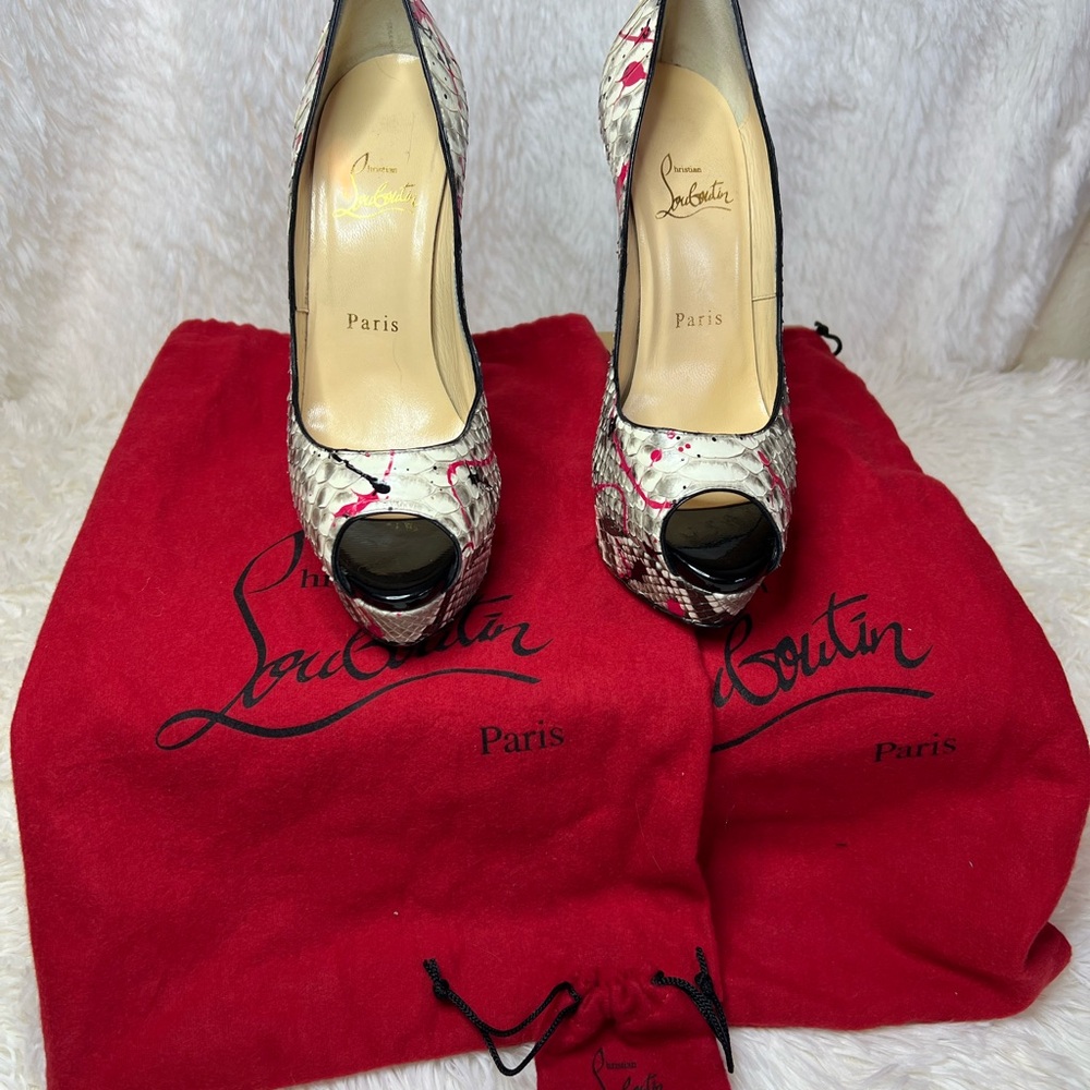 Christian Louboutin Snake Skin Heels